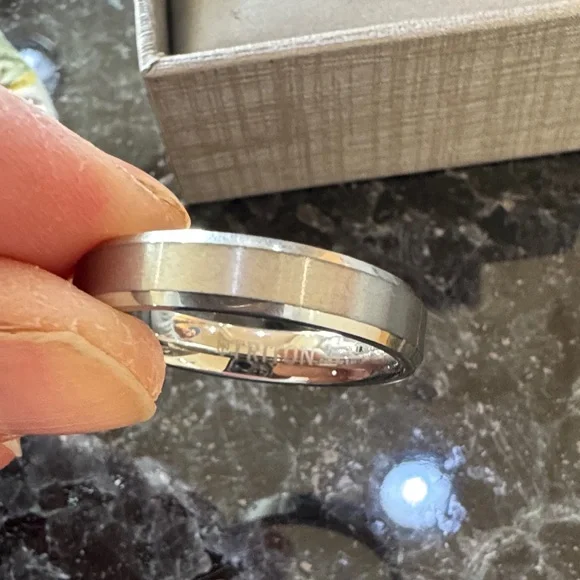 Zales Silver Men's Band - Picture 3 of 4